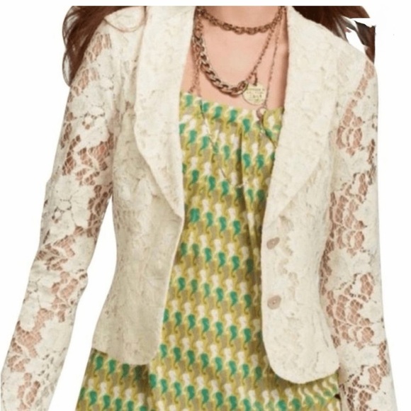 CAbi Jackets & Blazers - Cabi  Lace Women's Jacket in Ivory Cottagecore,‎ Vintage, Lined